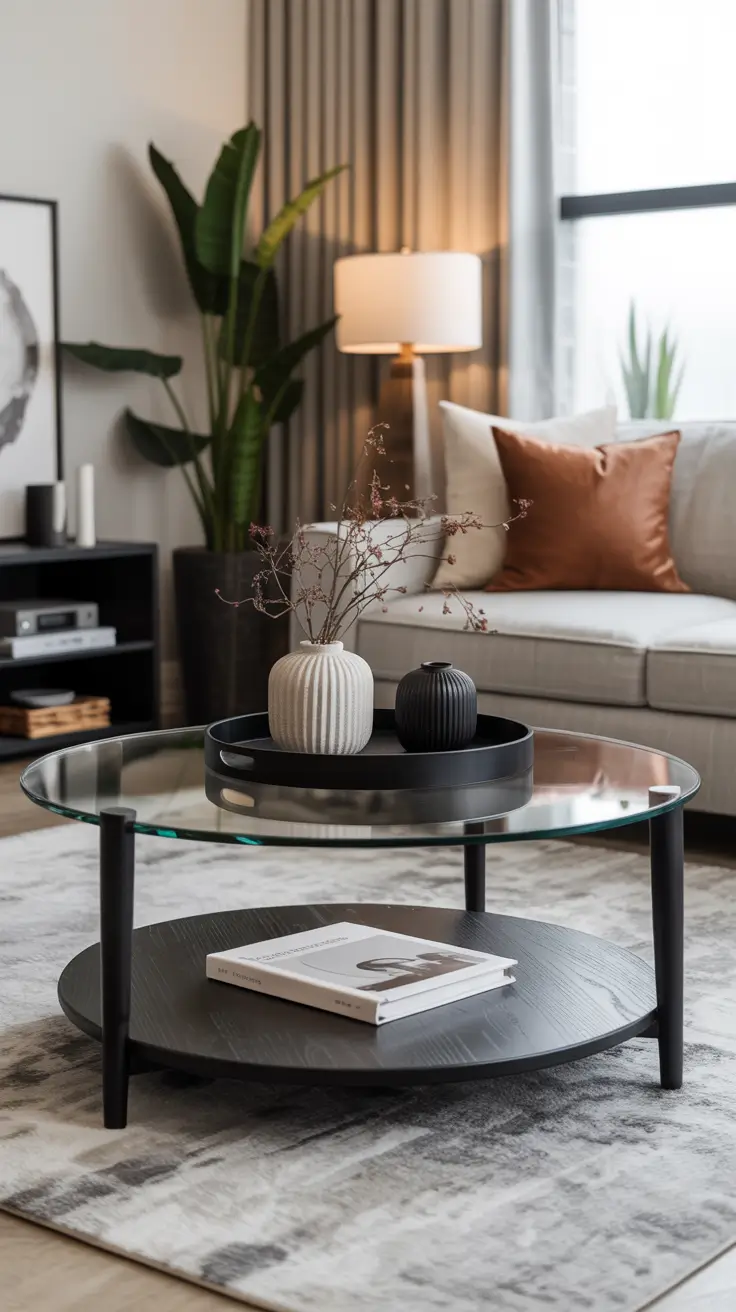 Round Table Living Room Ideas 2026: Modern Coffee Table Decor & Styling