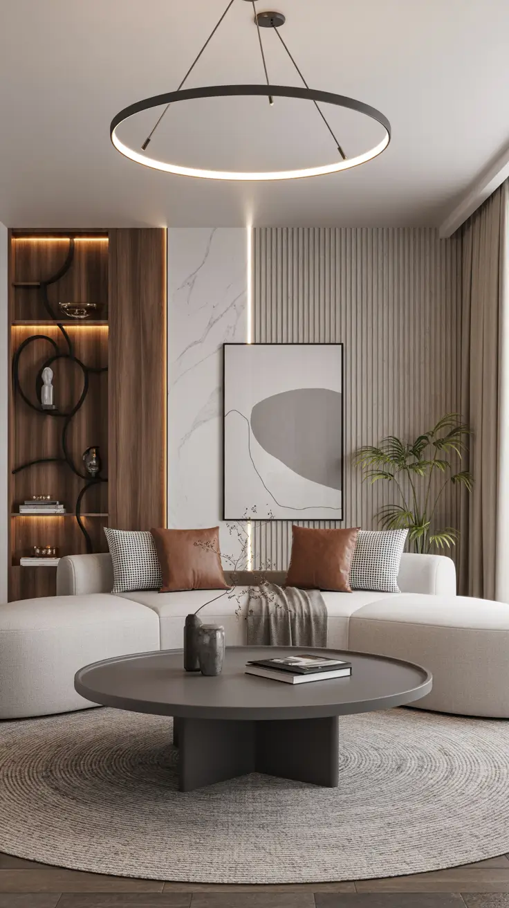 Round Table Living Room Ideas 2026: Modern Coffee Table Decor & Styling