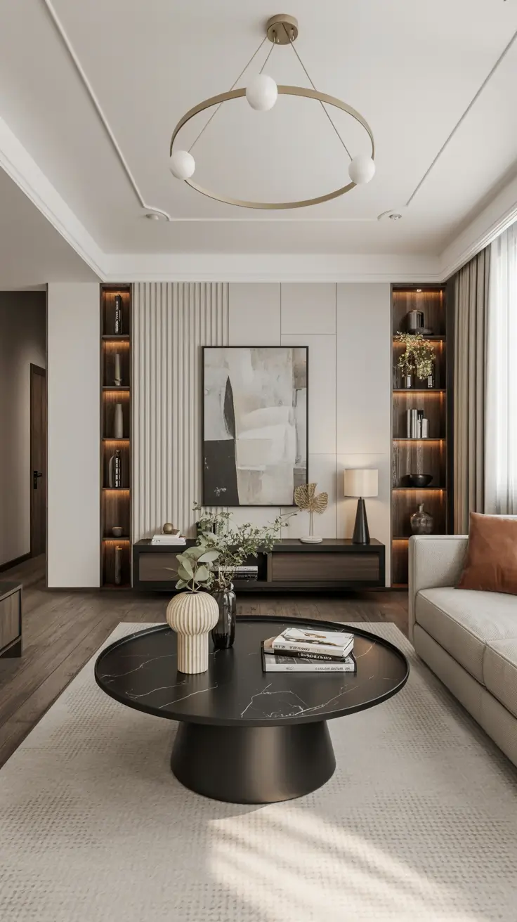 Round Table Living Room Ideas 2026: Modern Coffee Table Decor & Styling