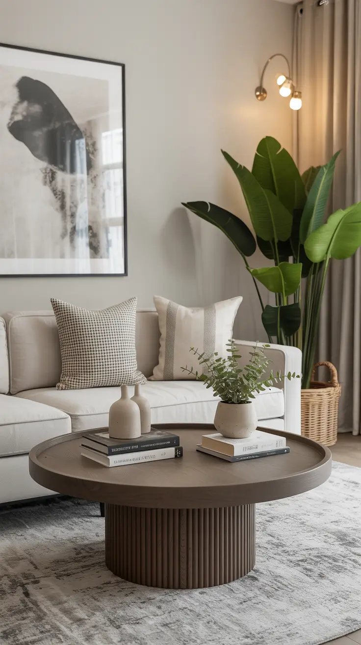 Round Table Living Room Ideas 2026: Modern Coffee Table Decor & Styling