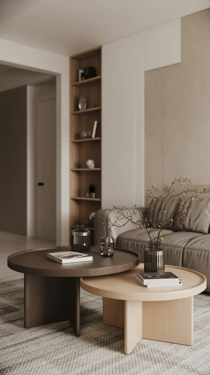 Round Table Living Room Ideas 2026: Modern Coffee Table Decor & Styling