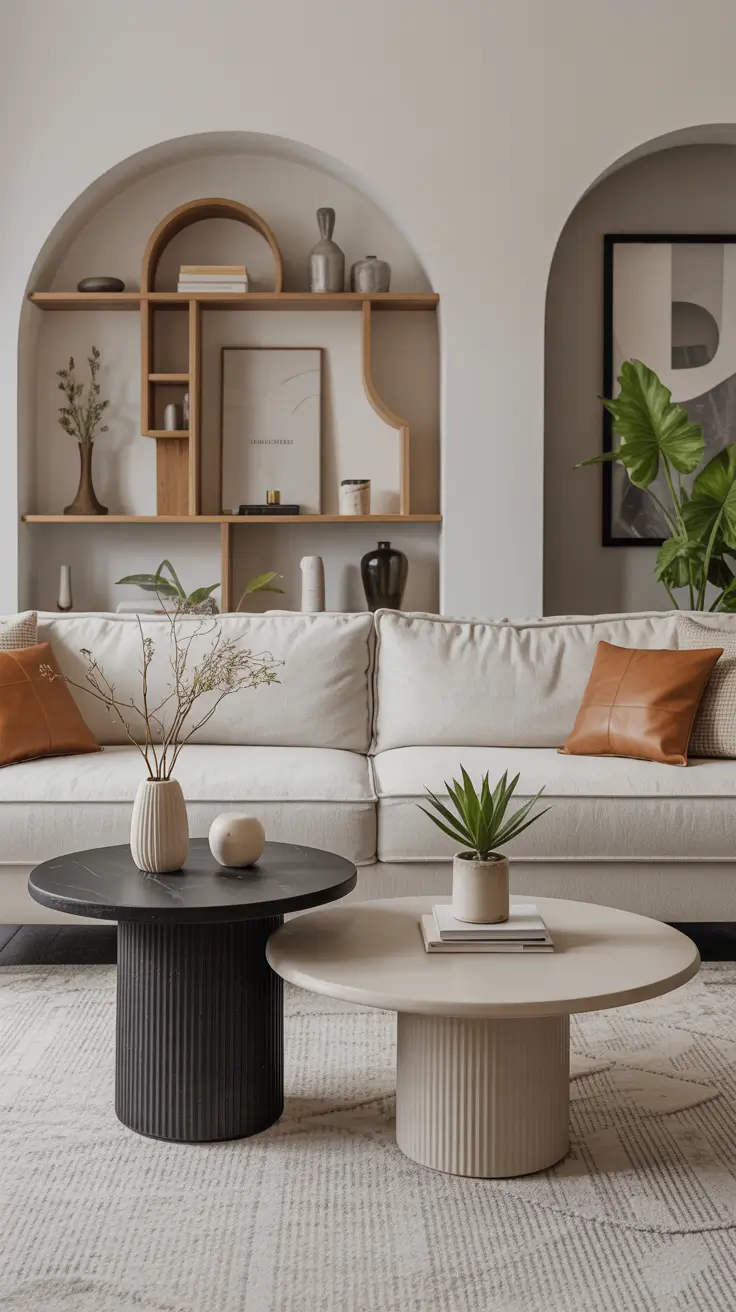 Round Table Living Room Ideas 2026: Modern Coffee Table Decor & Styling