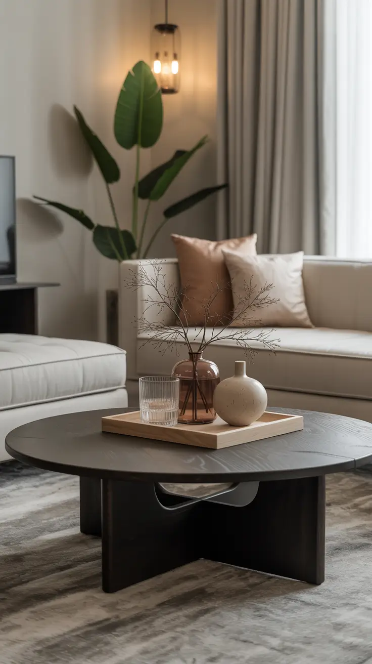 Round Table Living Room Ideas 2026: Modern Coffee Table Decor & Styling