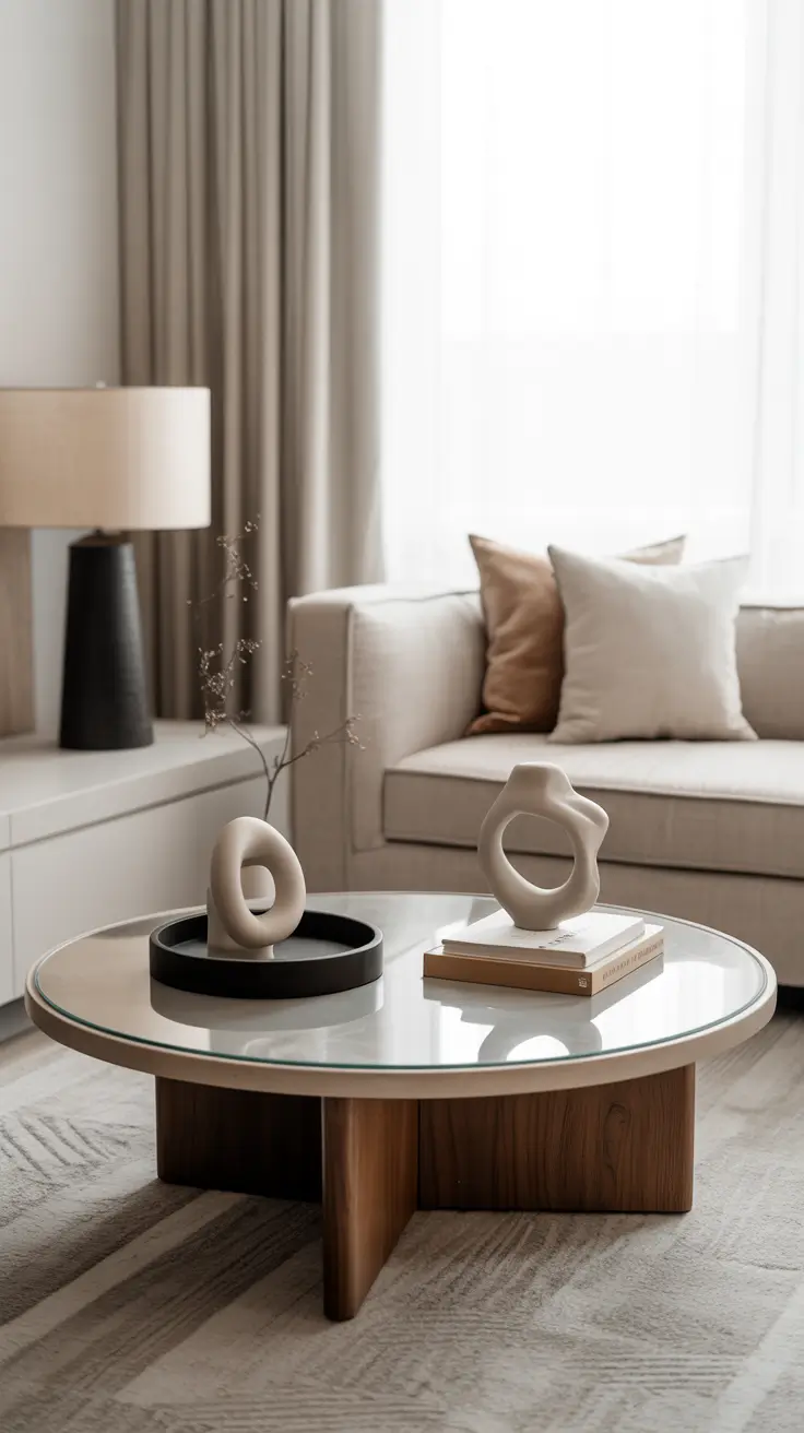 Round Table Living Room Ideas 2026: Modern Coffee Table Decor & Styling