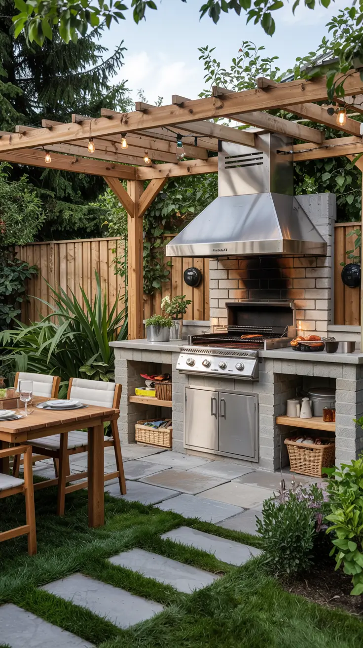 Garden Barbecue Area 2026: Modern Outdoor Fireplace, Pergola & BBQ Island Ideas