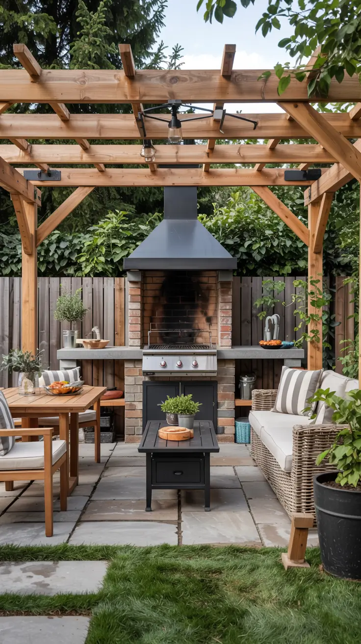 Garden Barbecue Area 2026: Modern Outdoor Fireplace, Pergola & BBQ Island Ideas