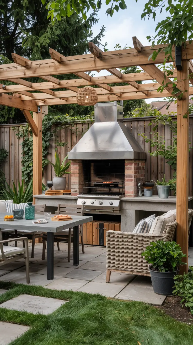 Garden Barbecue Area 2026: Modern Outdoor Fireplace, Pergola & BBQ Island Ideas