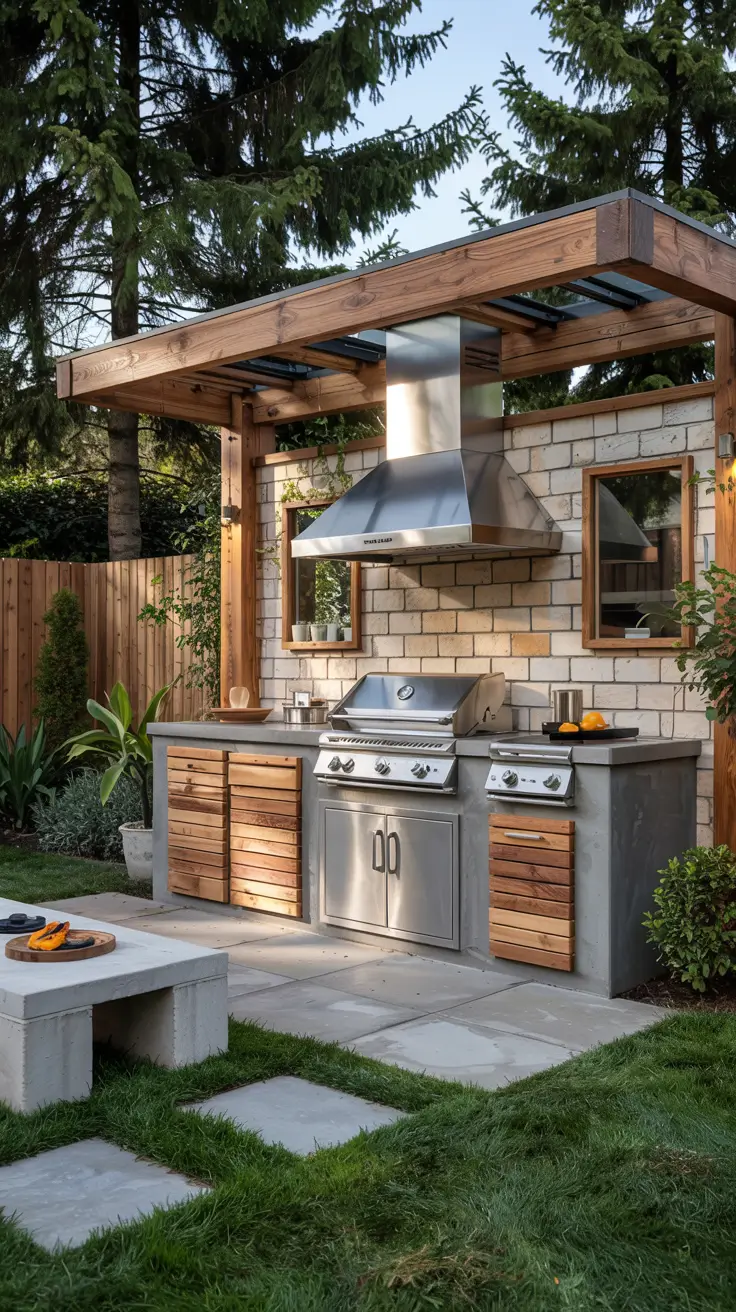 Garden Barbecue Area 2026: Modern Outdoor Fireplace, Pergola & BBQ Island Ideas