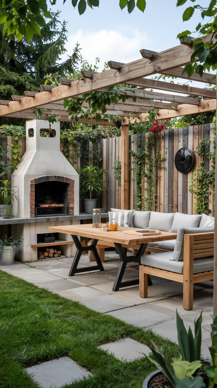 Garden Barbecue Area 2026: Modern Outdoor Fireplace, Pergola & BBQ Island Ideas