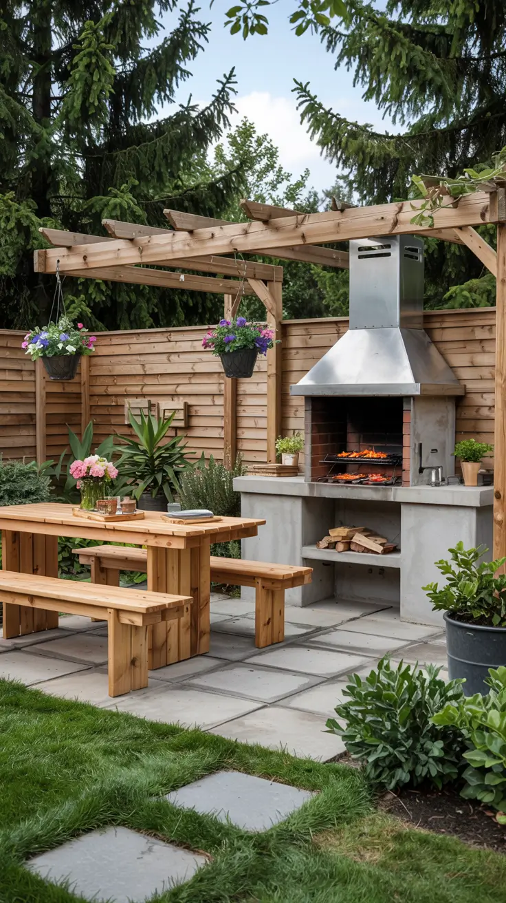 Garden Barbecue Area 2026: Modern Outdoor Fireplace, Pergola & BBQ Island Ideas