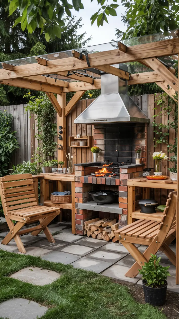Garden Barbecue Area 2026: Modern Outdoor Fireplace, Pergola & BBQ Island Ideas