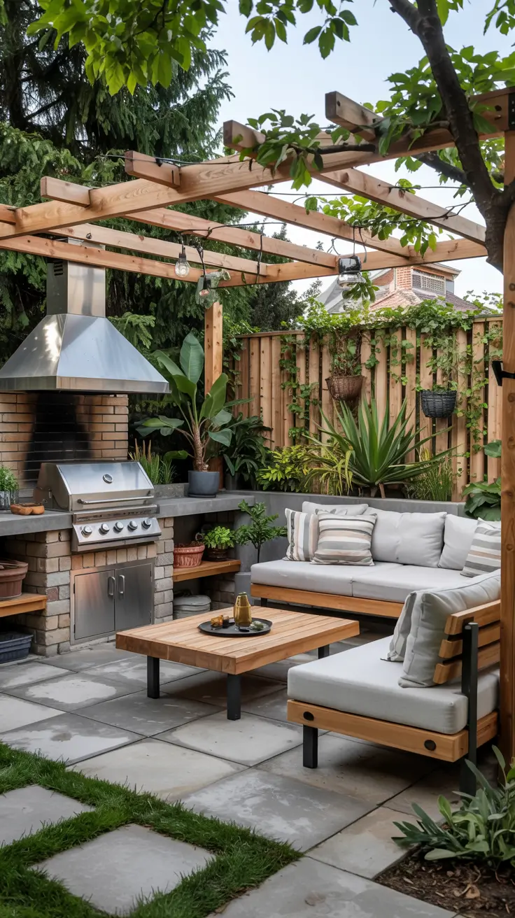 Garden Barbecue Area 2026: Modern Outdoor Fireplace, Pergola & BBQ Island Ideas