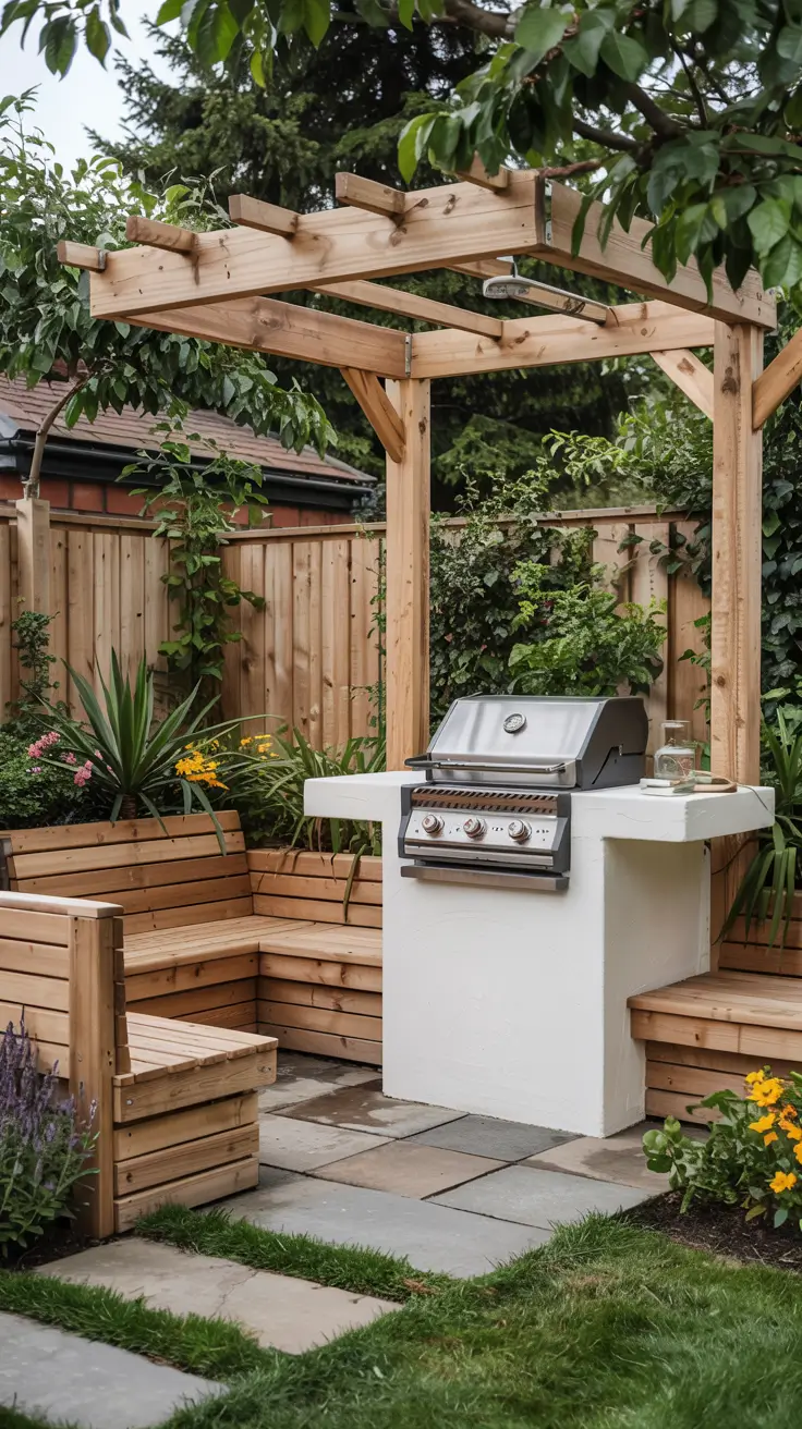 Garden Barbecue Area 2026: Modern Outdoor Fireplace, Pergola & BBQ Island Ideas
