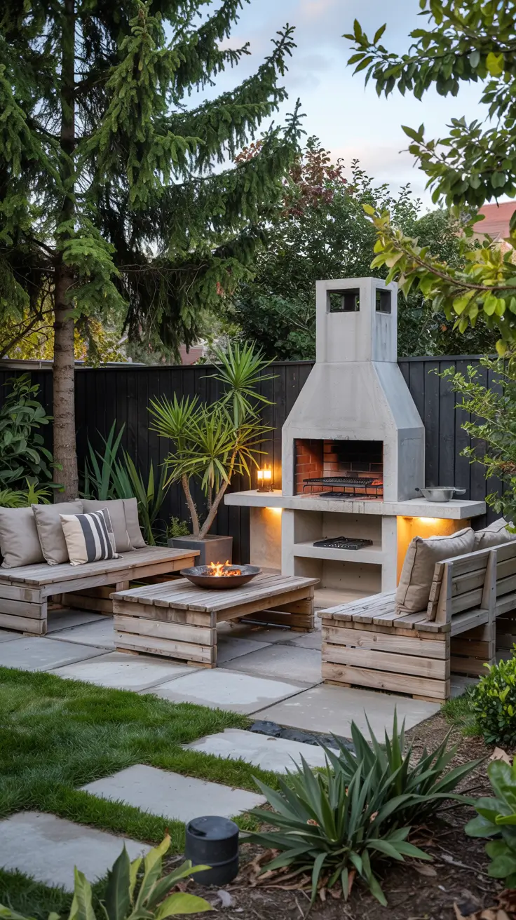 Garden Barbecue Area 2026: Modern Outdoor Fireplace, Pergola & BBQ Island Ideas