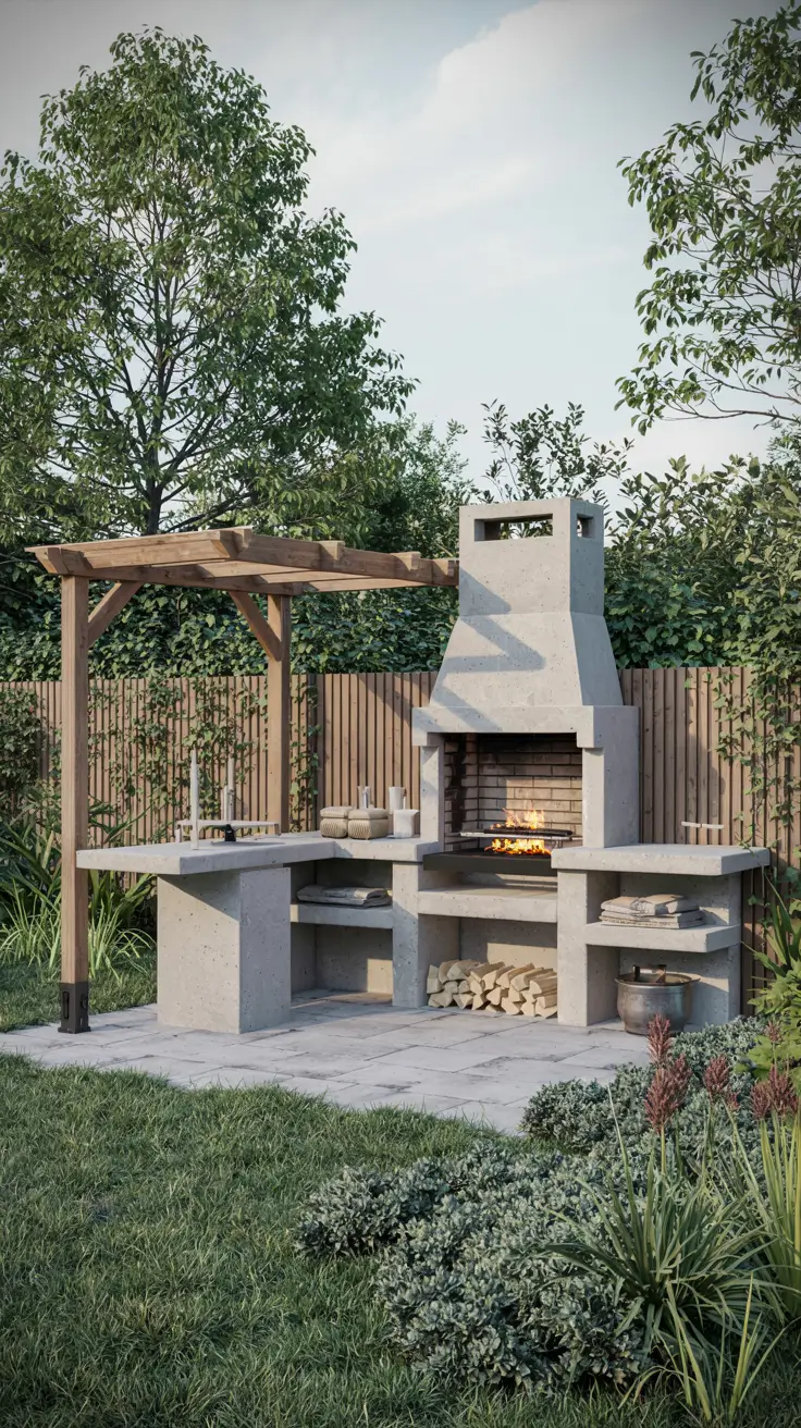 Garden Barbecue Area 2026: Modern Outdoor Fireplace, Pergola & BBQ Island Ideas