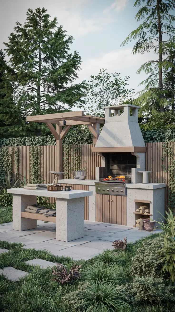 Garden Barbecue Area 2026: Modern Outdoor Fireplace, Pergola & BBQ Island Ideas