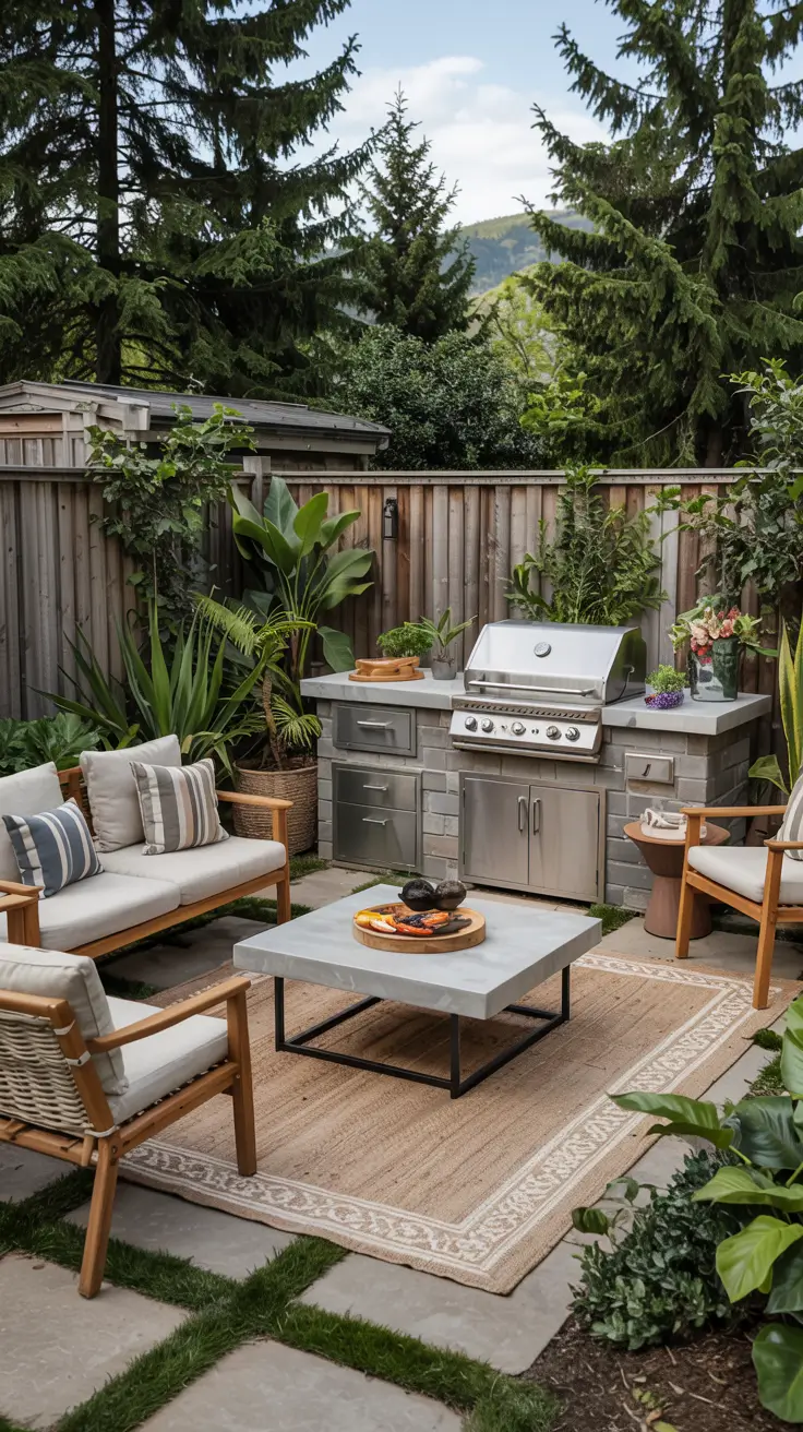 Garden Barbecue Area 2026: Modern Outdoor Fireplace, Pergola & BBQ Island Ideas