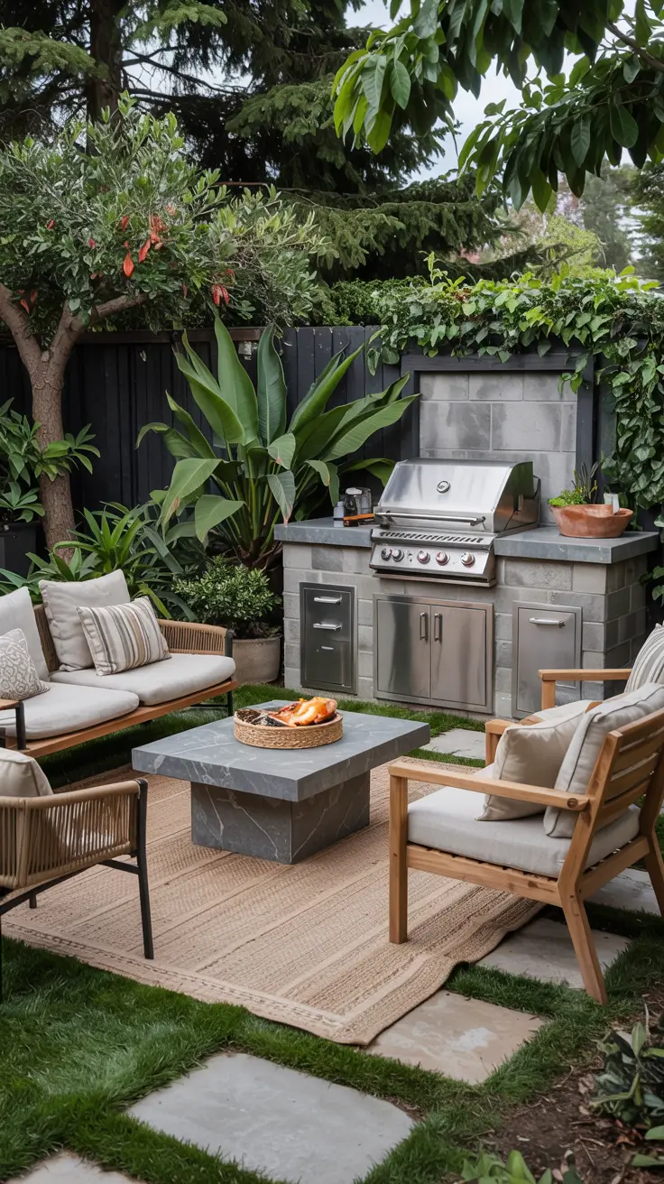 Garden Barbecue Area 2026: Modern Outdoor Fireplace, Pergola & BBQ Island Ideas