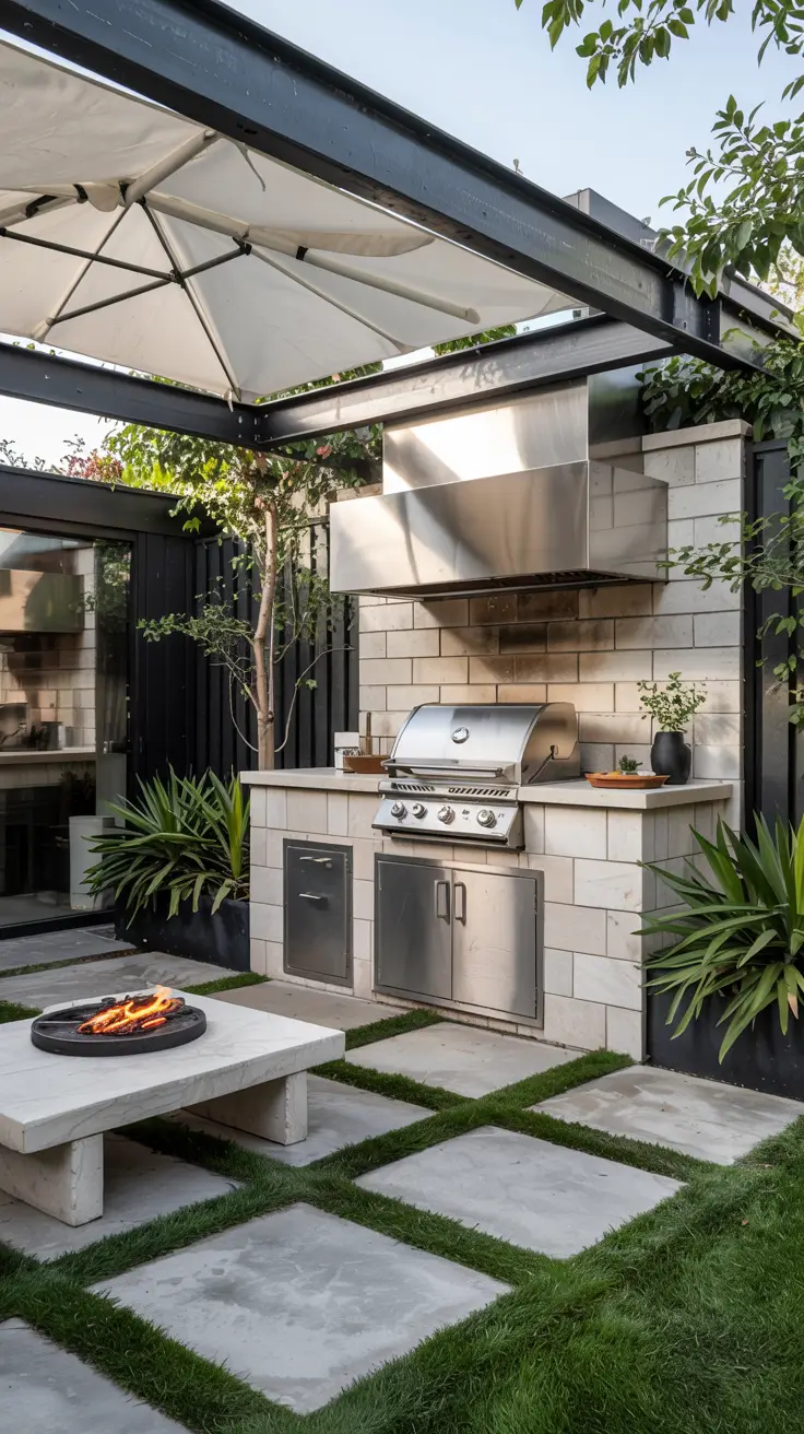 Garden Barbecue Area 2026: Modern Outdoor Fireplace, Pergola & BBQ Island Ideas