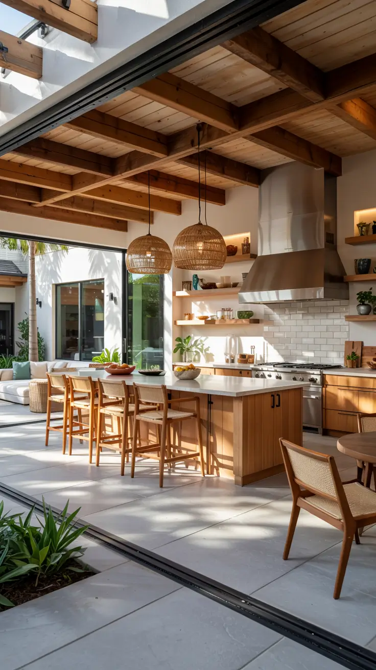 Indoor-Outdoor Living Room 2026: Modern Design Ideas with Sliding Doors & Decks