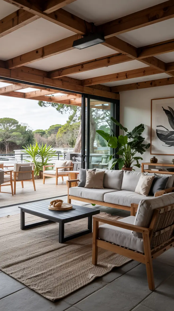 Indoor-Outdoor Living Room 2026: Modern Design Ideas with Sliding Doors & Decks