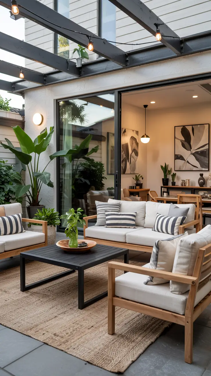 Indoor-Outdoor Living Room 2026: Modern Design Ideas with Sliding Doors & Decks