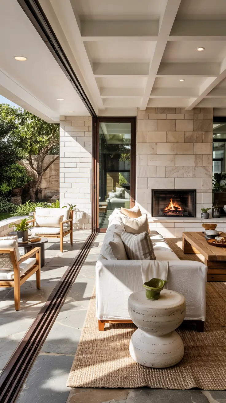 Indoor-Outdoor Living Room 2026: Modern Design Ideas with Sliding Doors & Decks