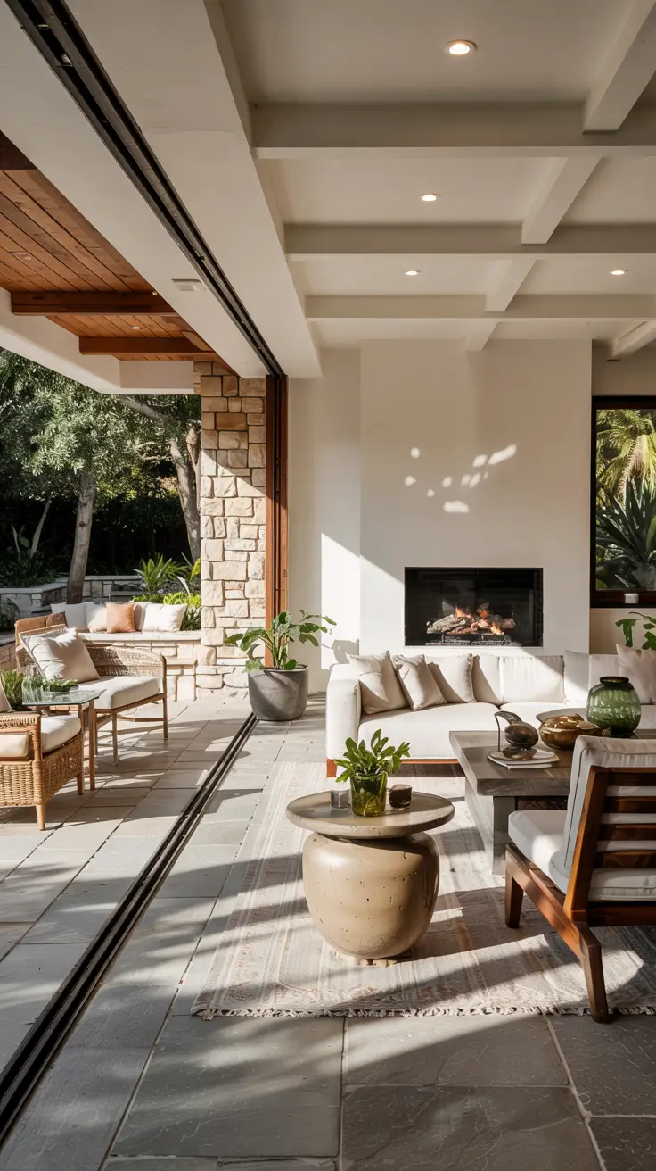 Indoor-Outdoor Living Room 2026: Modern Design Ideas with Sliding Doors & Decks