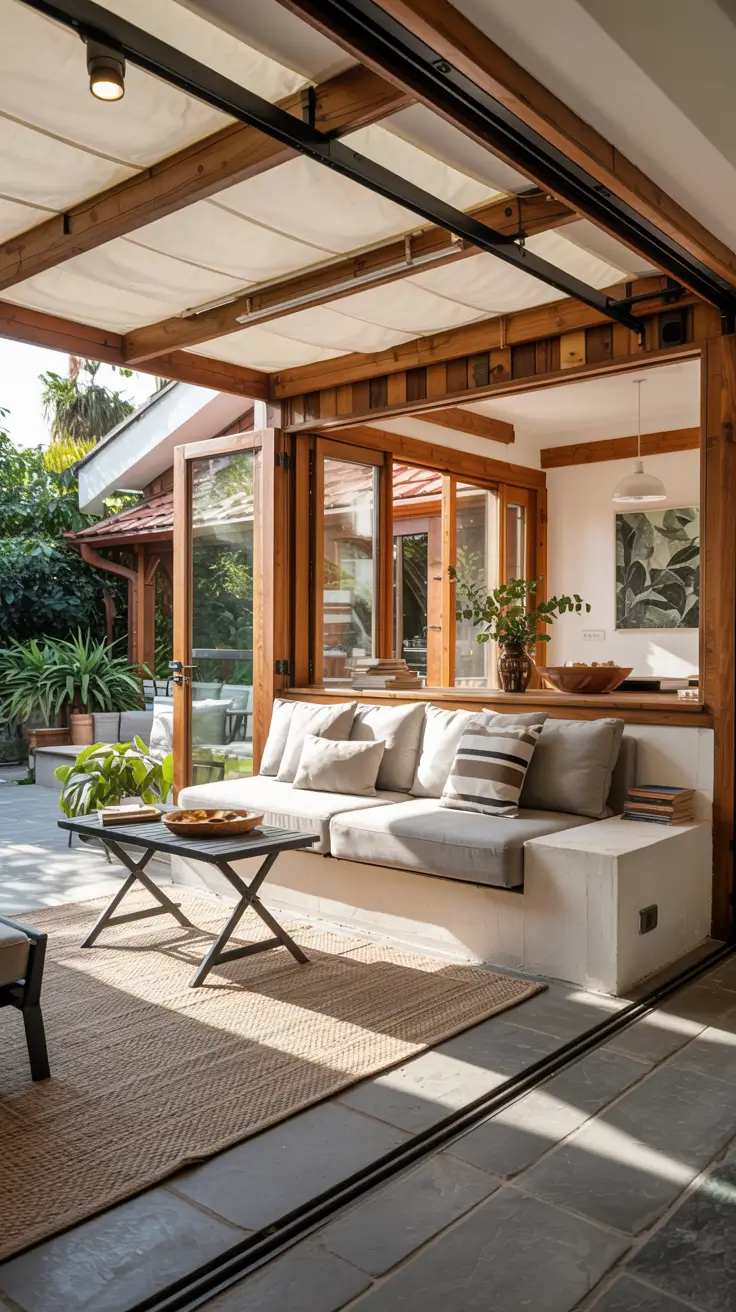 Indoor-Outdoor Living Room 2026: Modern Design Ideas with Sliding Doors & Decks