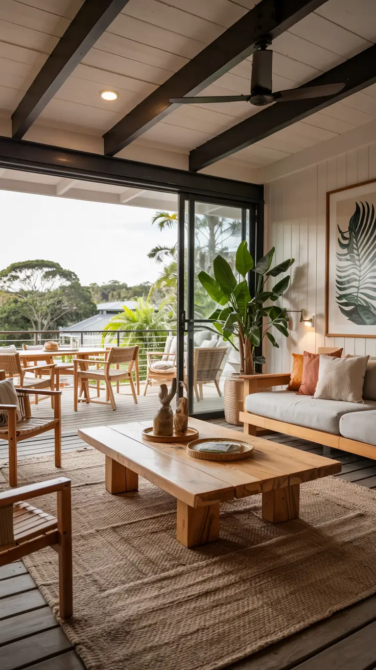 Indoor-Outdoor Living Room 2026: Modern Design Ideas with Sliding Doors & Decks