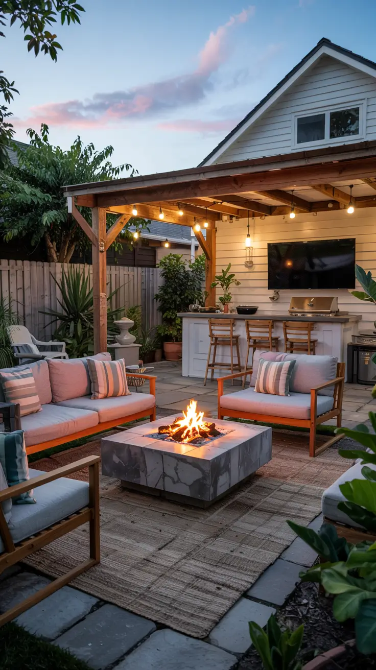 Backyard Lounge Ideas 2026: Cozy Fire Pit & Outdoor Living Area Designs