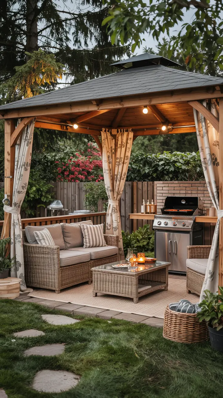 BBQ Area with Gazebo 2026: Stylish Outdoor Backyard Grill Ideas