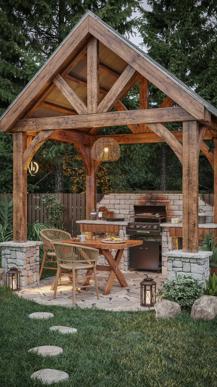 BBQ Area with Gazebo 2026: Stylish Outdoor Backyard Grill Ideas