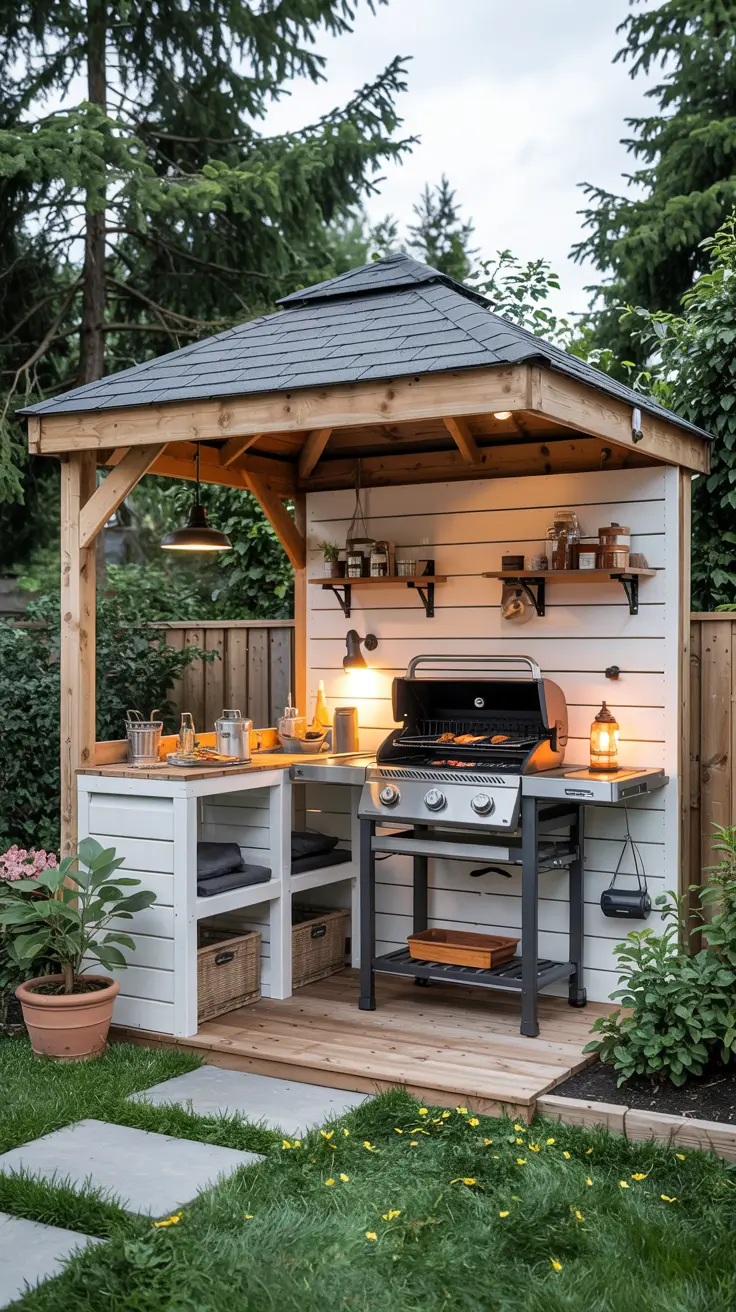 BBQ Area with Gazebo 2026: Stylish Outdoor Backyard Grill Ideas