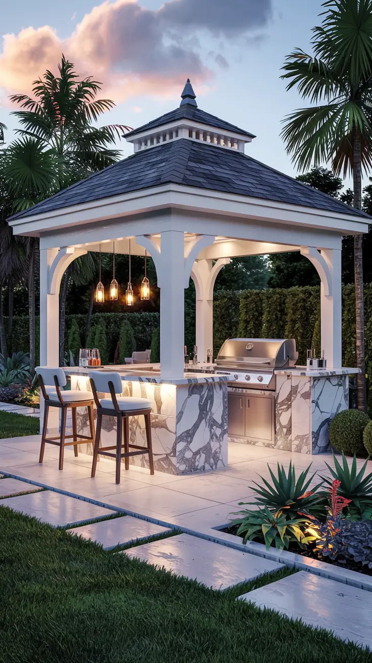 BBQ Area with Gazebo 2026: Stylish Outdoor Backyard Grill Ideas