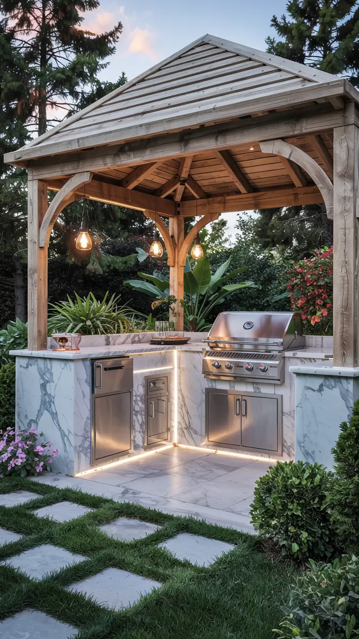 BBQ Area with Gazebo 2026: Stylish Outdoor Backyard Grill Ideas