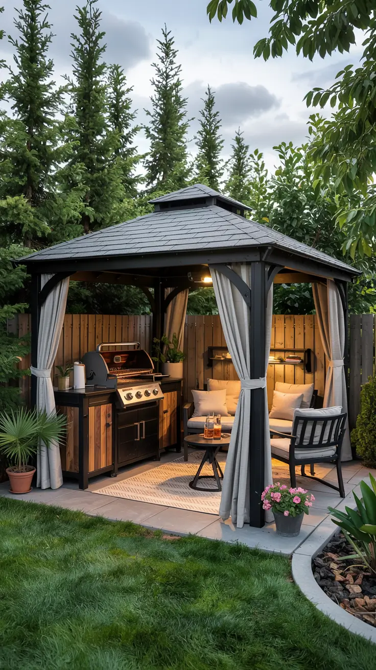 BBQ Area with Gazebo 2026: Stylish Outdoor Backyard Grill Ideas