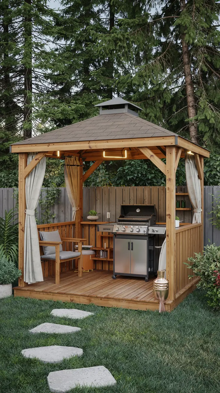 BBQ Area with Gazebo 2026: Stylish Outdoor Backyard Grill Ideas
