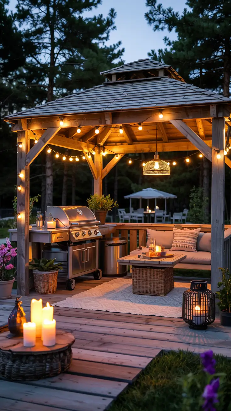 BBQ Area with Gazebo 2026: Stylish Outdoor Backyard Grill Ideas
