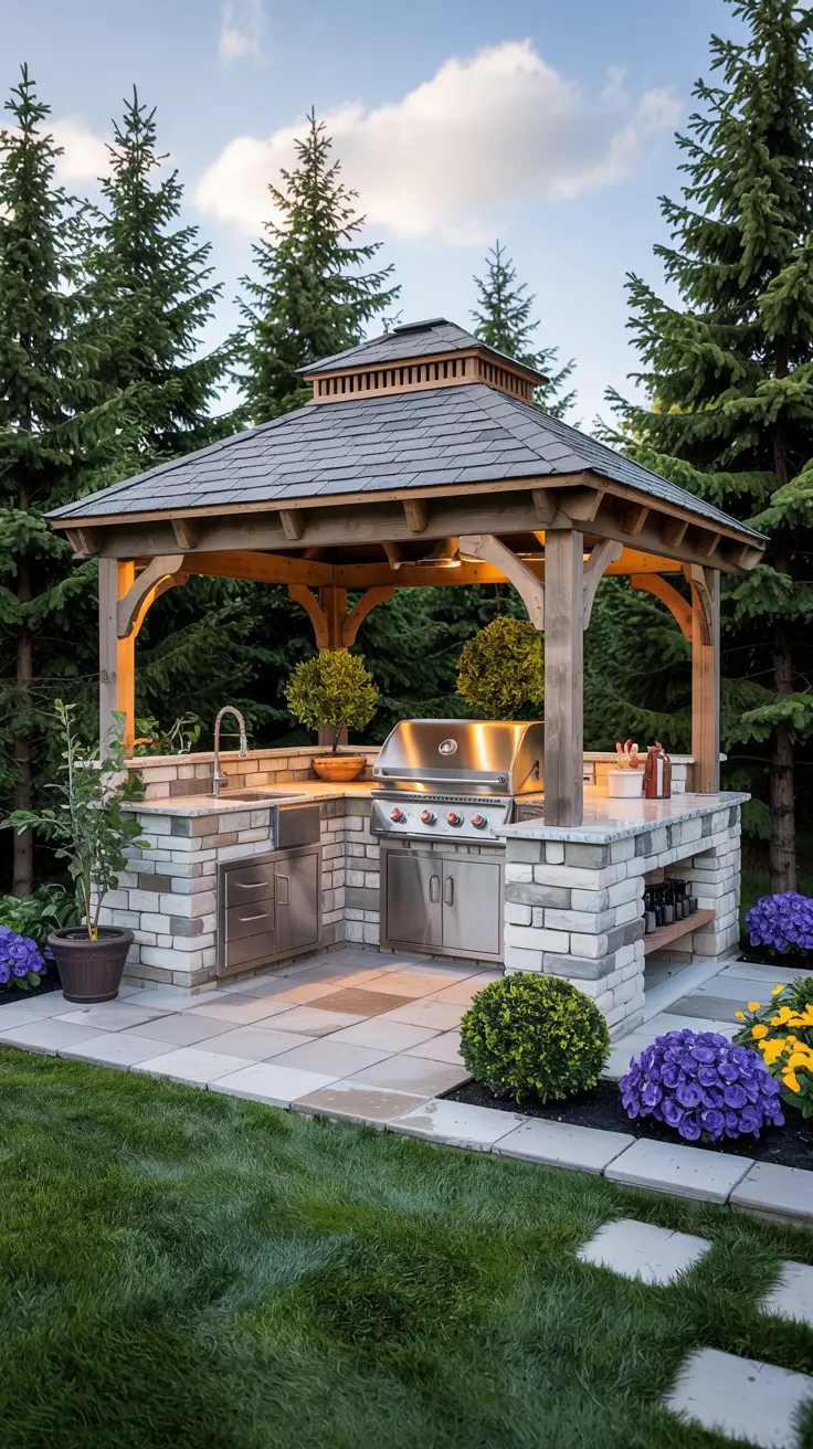 BBQ Area with Gazebo 2026: Stylish Outdoor Backyard Grill Ideas