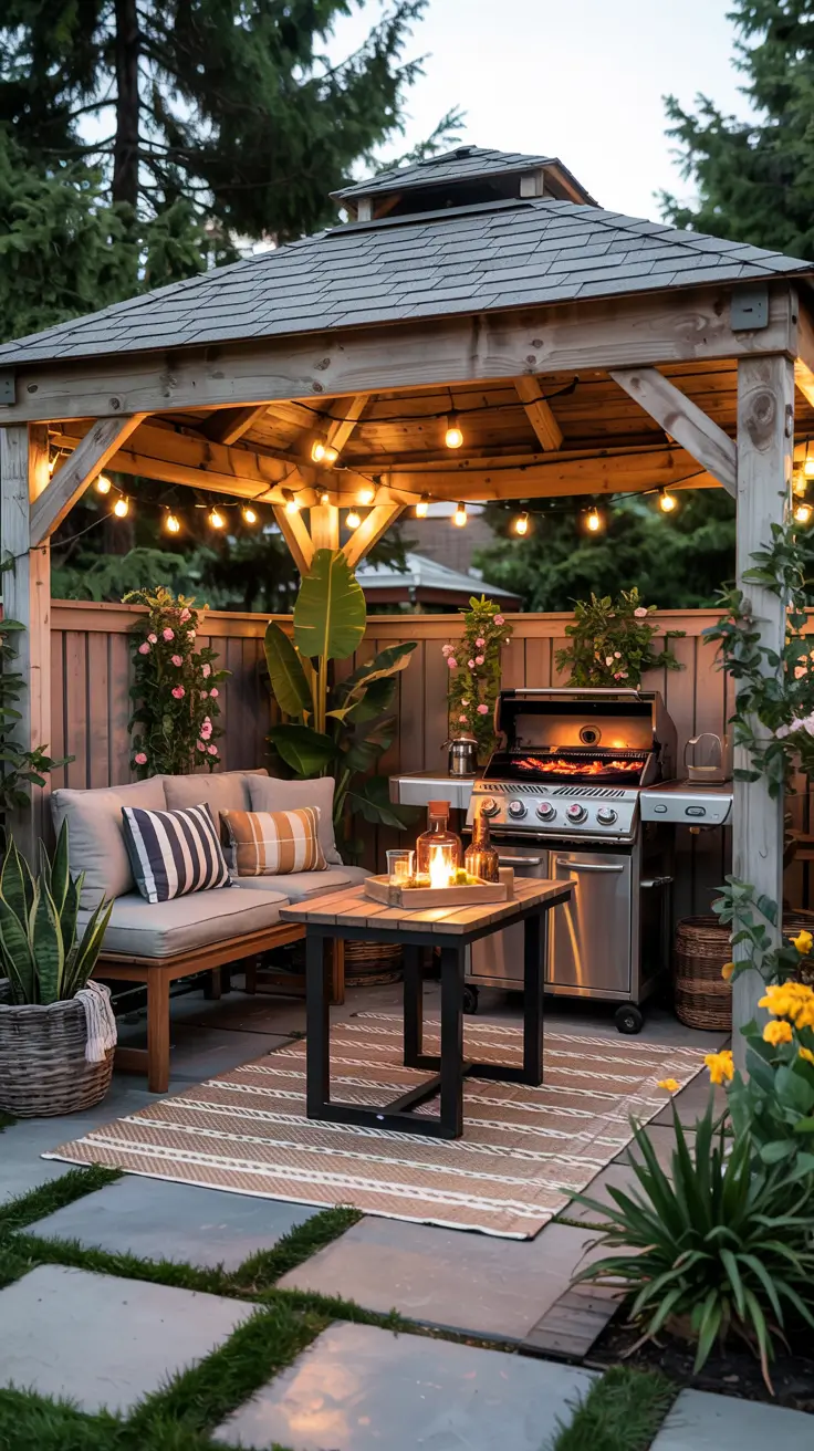 BBQ Area with Gazebo 2026: Stylish Outdoor Backyard Grill Ideas