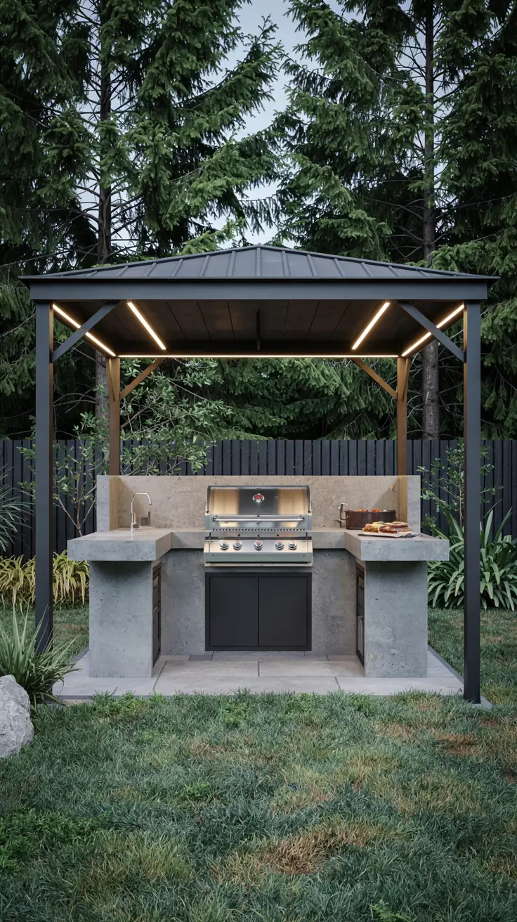 BBQ Area with Gazebo 2026: Stylish Outdoor Backyard Grill Ideas