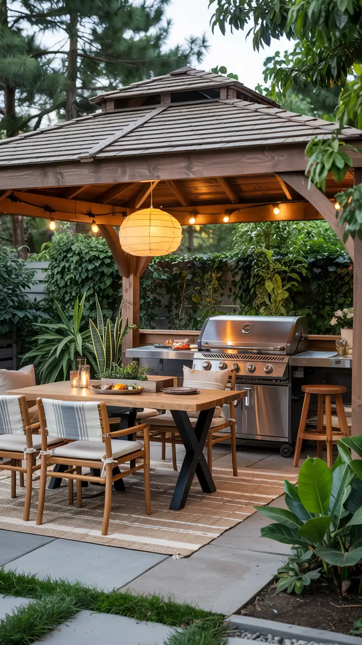 BBQ Area with Gazebo 2026: Stylish Outdoor Backyard Grill Ideas