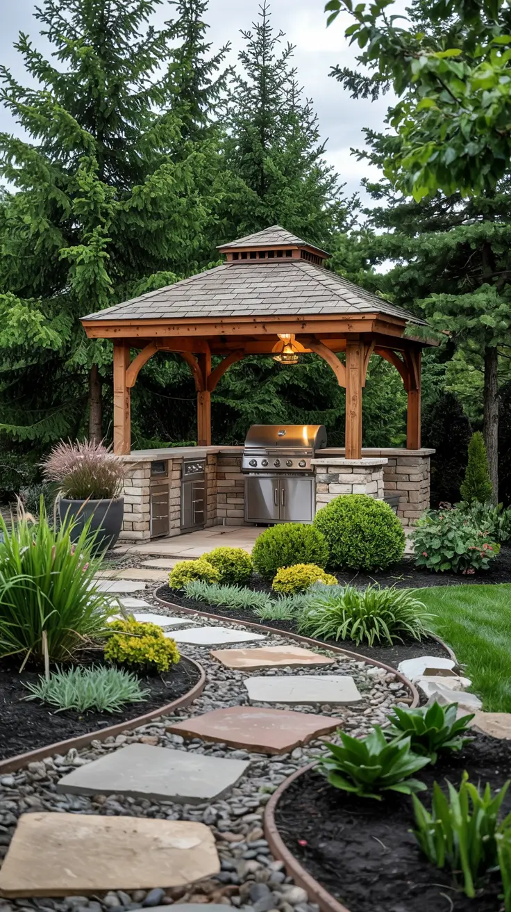 BBQ Area with Gazebo 2026: Stylish Outdoor Backyard Grill Ideas