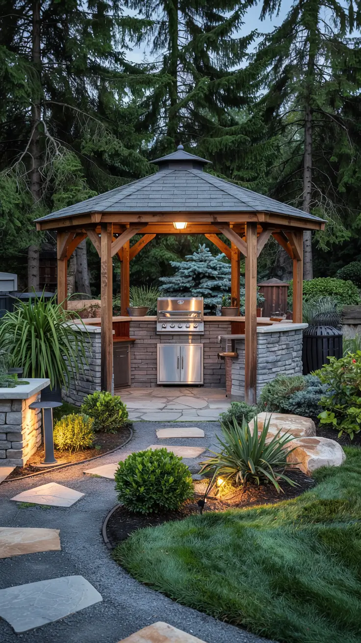 BBQ Area with Gazebo 2026: Stylish Outdoor Backyard Grill Ideas