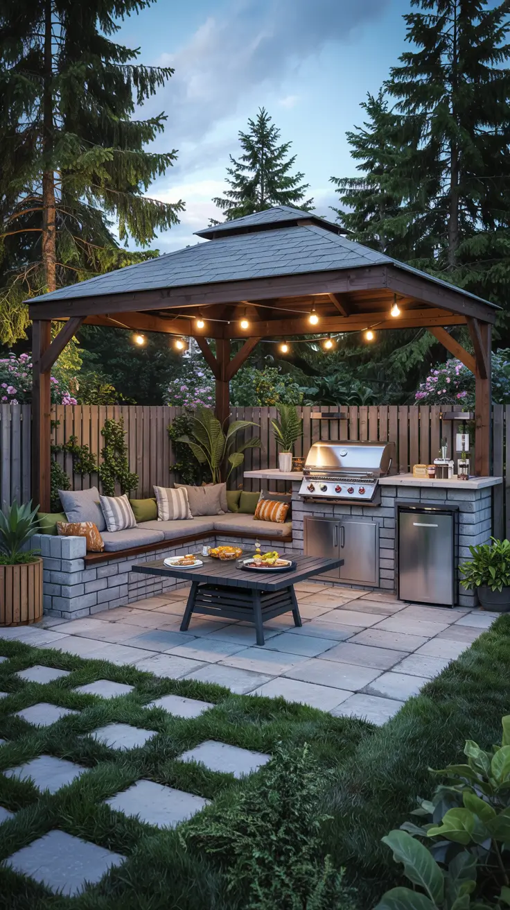 BBQ Area with Gazebo 2026: Stylish Outdoor Backyard Grill Ideas