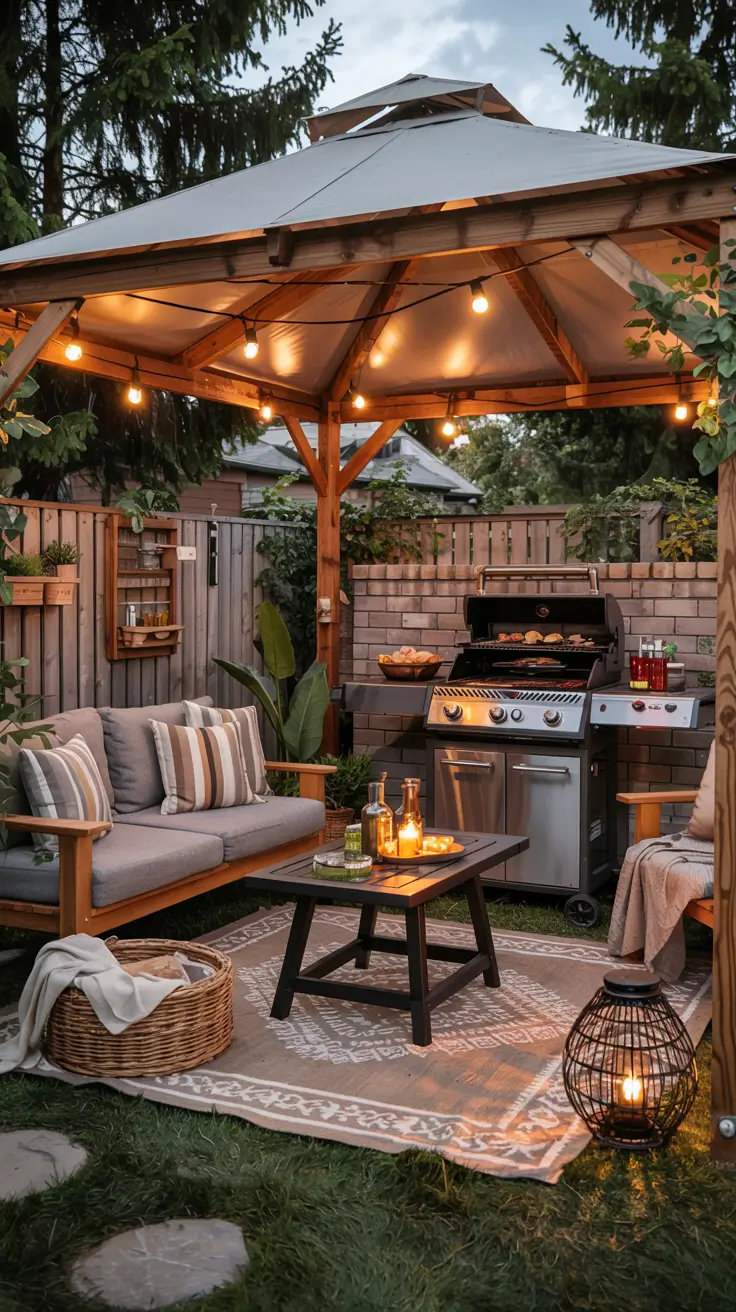 BBQ Area with Gazebo 2026: Stylish Outdoor Backyard Grill Ideas