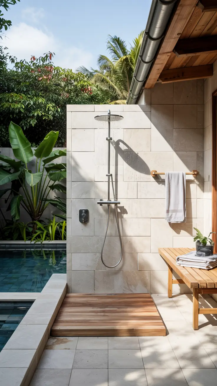 Outdoor Shower Ideas 2026: Private, Tropical & Modern Backyard Inspirations