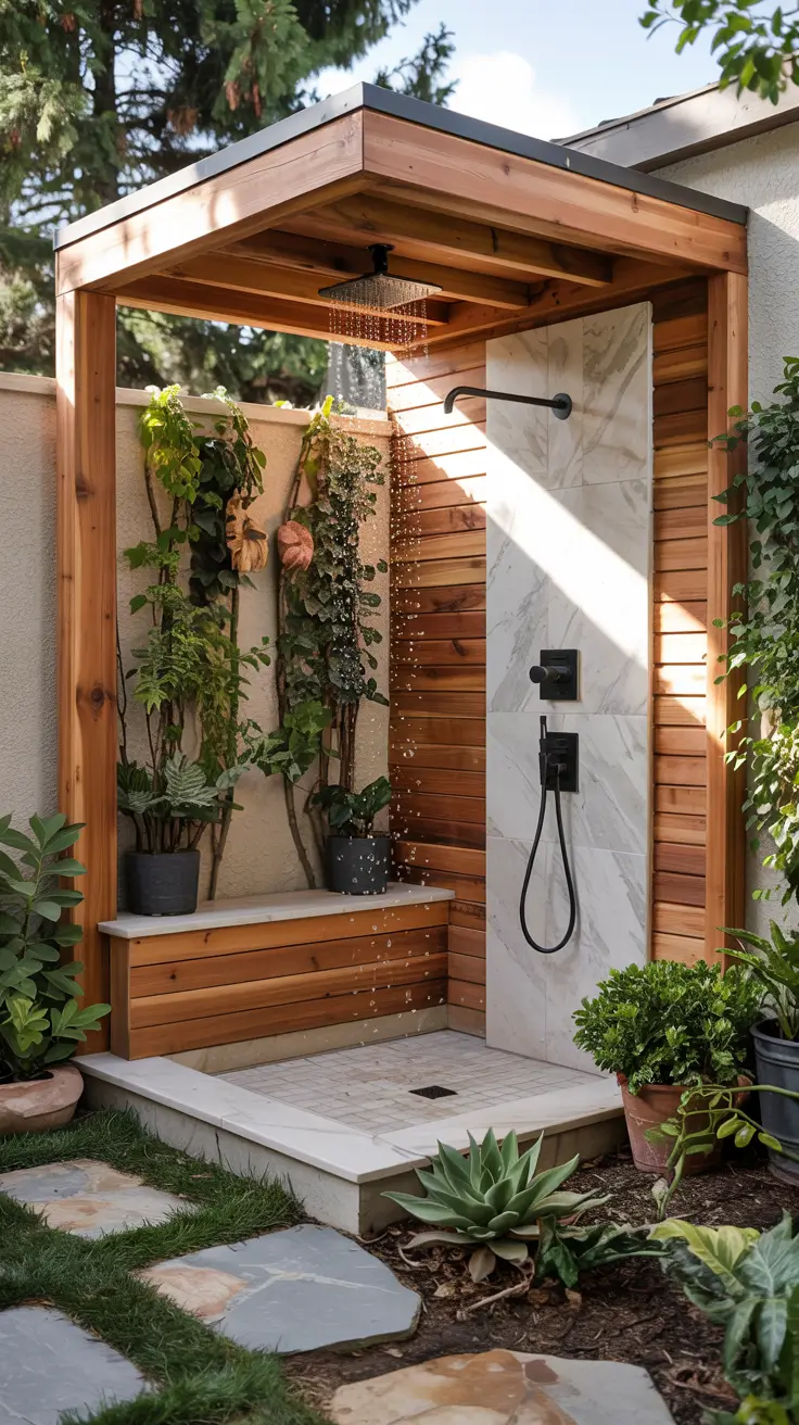 Outdoor Shower Ideas 2026: Private, Tropical & Modern Backyard Inspirations