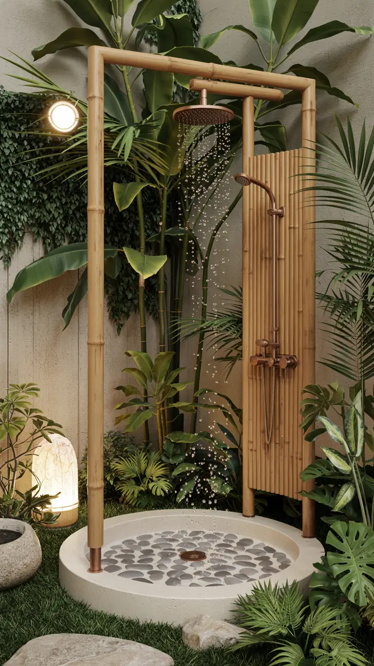 Outdoor Shower Ideas 2026: Private, Tropical & Modern Backyard Inspirations